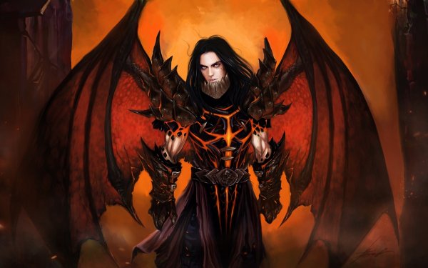 Fantaisie Ange World of Warcraft Deathwing Dragon Démon Sombre Wings Armor Fond d'écran HD | Image