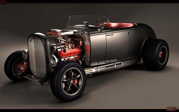 Vehicles Ford Hot Rod Tuning Black Car HD Wallpaper | Background Image