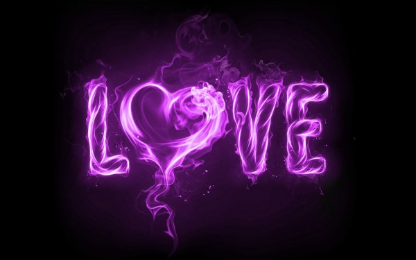Artistic Love Smoke Green Purple Heart HD Wallpaper | Background Image