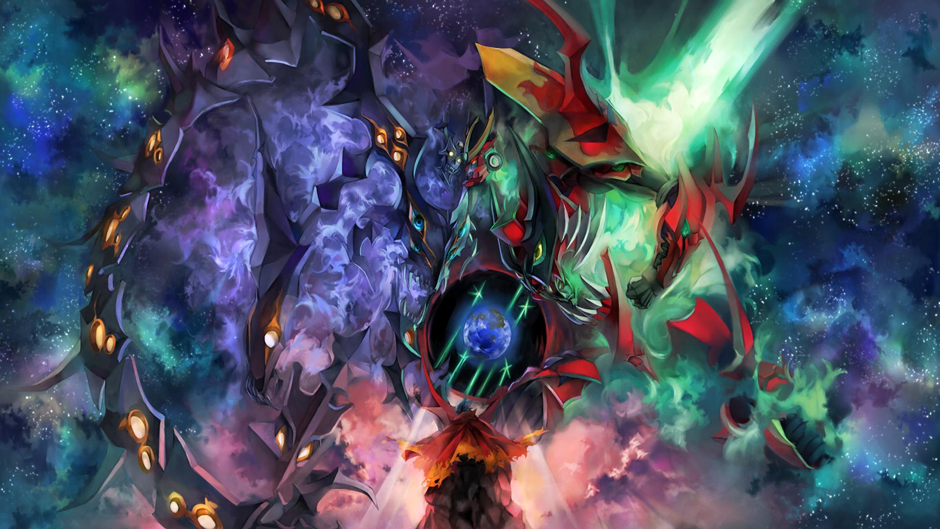 Gurren lagann anime wallpaper with epic mech and characters