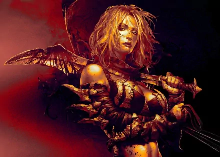 woman warrior Tyris Flare video game golden axe: beast rider fantasy HD Desktop Wallpaper | Background Image
