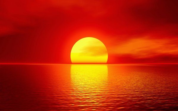 Artistic Sunset Sun Ocean Reflection Water HD Wallpaper | Background Image