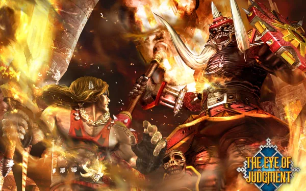 video game the eye of judgement fantasy battle warrior fantasy warrior HD Desktop Wallpaper | Background Image