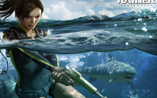 video game Tomb Raider: Underworld Lara Croft Tomb Raider underwater HD Desktop Wallpaper | Background Image
