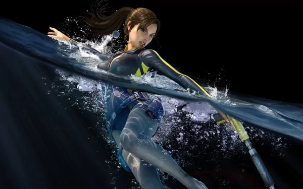 video game Tomb Raider: Underworld water diving underwater HD Desktop Wallpaper | Background Image