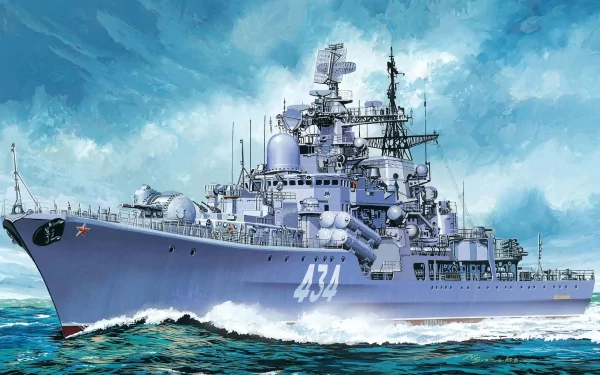 Admiral Ushakov (434) destroyer military Russian Navy HD Desktop Wallpaper | Background Image