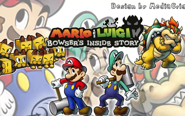 Bowser Luigi Mario video game Mario & Luigi: Bowser's Inside Story HD Desktop Wallpaper | Background Image