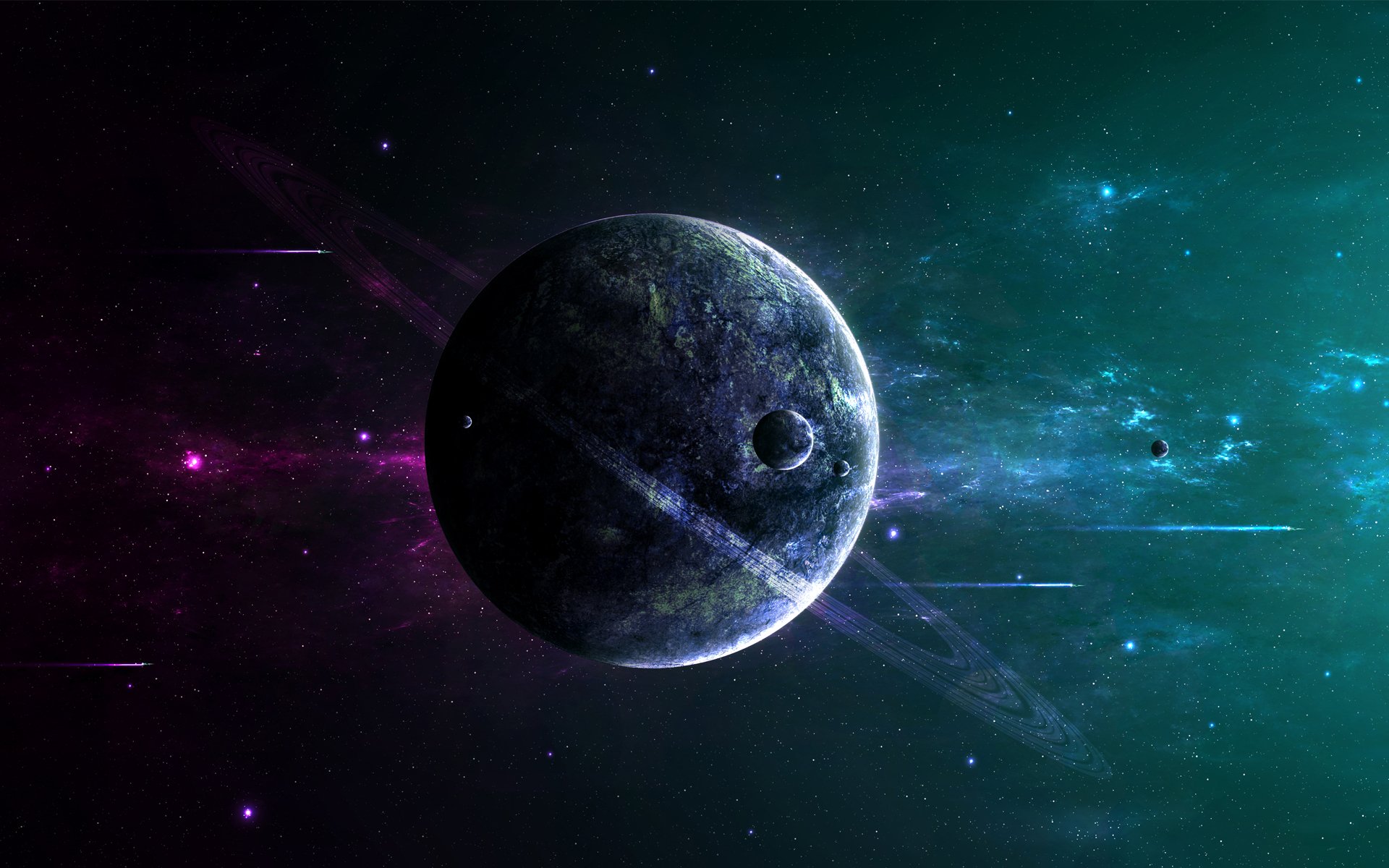 Download Sci Fi Planetary Ring HD Wallpaper