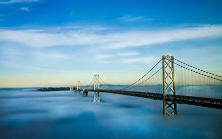 San Francisco man made Bay Bridge HD Desktop Wallpaper | Background Image