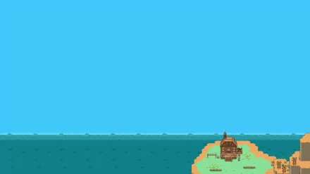 video game Mother 3 pixel art ocean island HD Desktop Wallpaper | Background Image