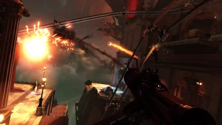 video game Bioshock Infinite Action shooter explosion HD Desktop Wallpaper | Background Image