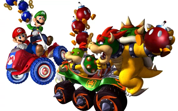 Bowser Mario video game Mario Kart Double Dash HD Desktop Wallpaper | Background Image