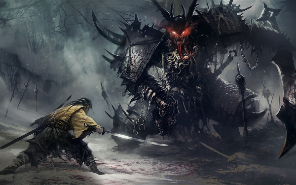 Fantasy Samurai Monster HD Wallpaper | Background Image