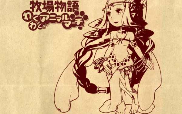 video game Harvest Moon: Animal Parade Anime character design illustration HD Desktop Wallpaper | Background Image