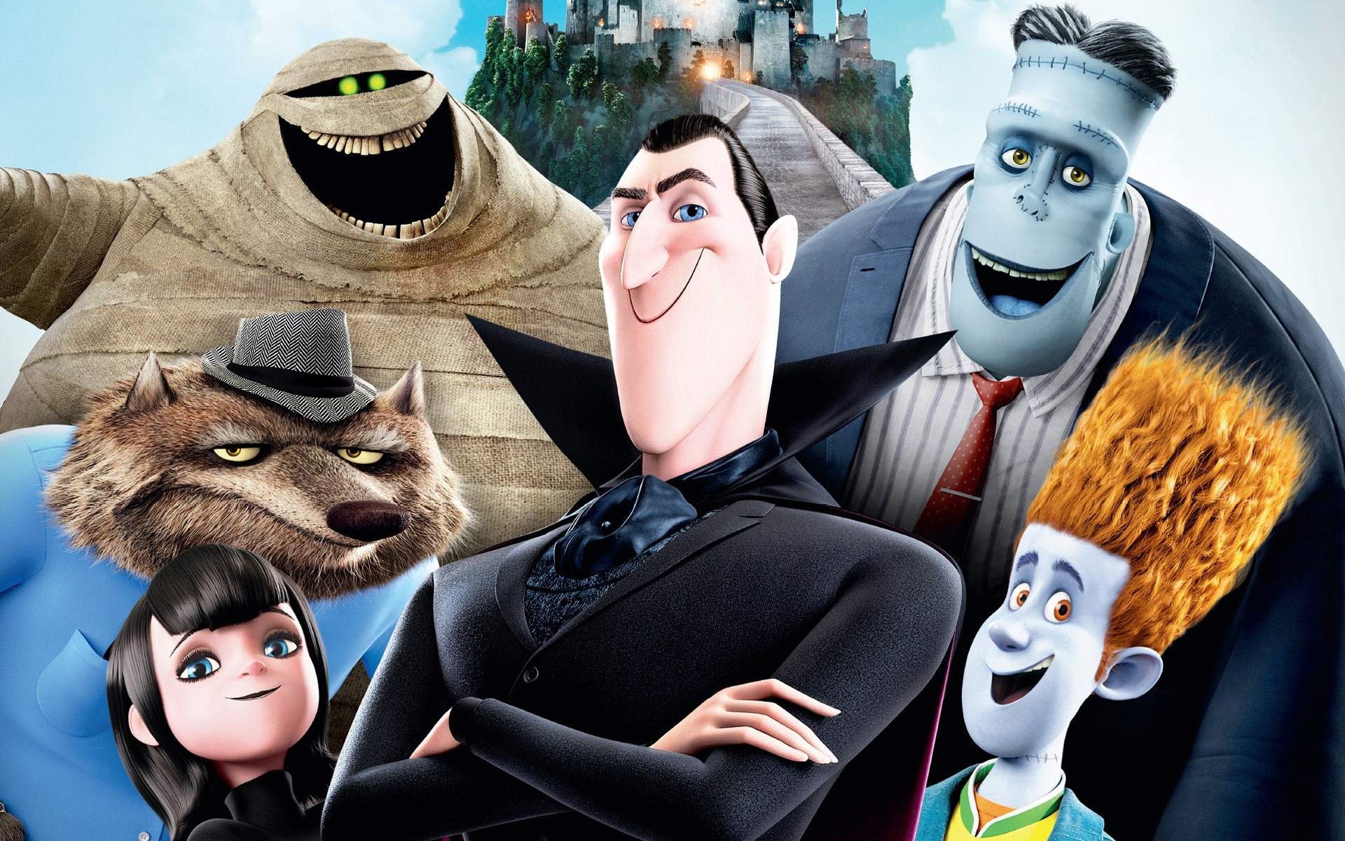 The main characters in Hotel Transylvania Fondo de pantalla HD | Fondo