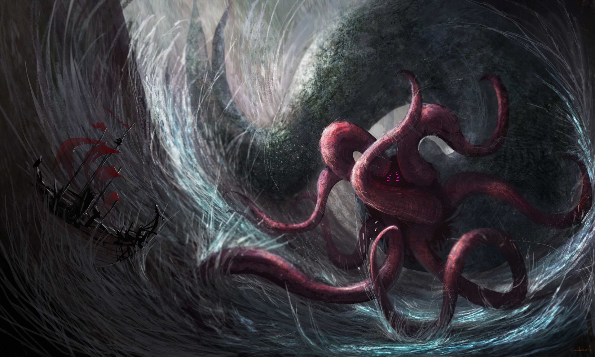 Download Fantasy Sea Monster 4k Ultra HD Wallpaper