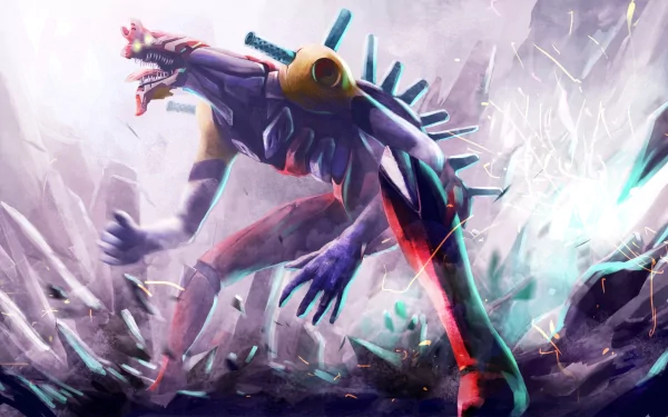 Evangelion Unit-02 Anime Neon Genesis Evangelion HD Desktop Wallpaper | Background Image