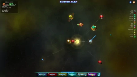 HD desktop wallpaper featuring a space-themed game interface with planets and strategic points, evoking space pirates and zombies adventure.