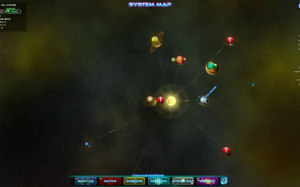 HD desktop wallpaper featuring a space-themed game interface with planets and strategic points, evoking space pirates and zombies adventure.