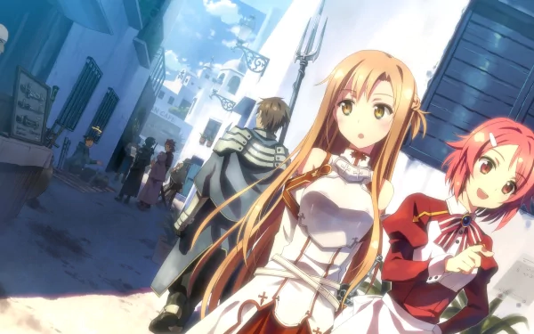 Argo (Sword Art Online) Lisbeth (Sword Art Online) Asuna Yuuki Klein (Sword Art Online) Kirito (Sword Art Online) Anime Sword Art Online Kirito And Asuna HD Desktop Wallpaper | Background Image