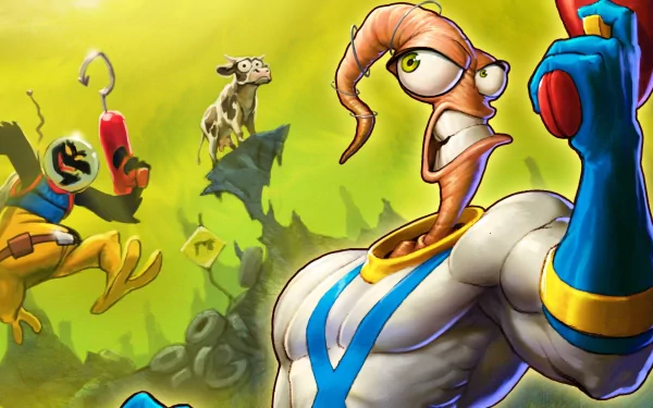 video game Earthworm Jim HD Desktop Wallpaper | Background Image