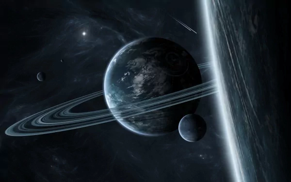 Sci Fi planetary ring HD Desktop Wallpaper | Background Image