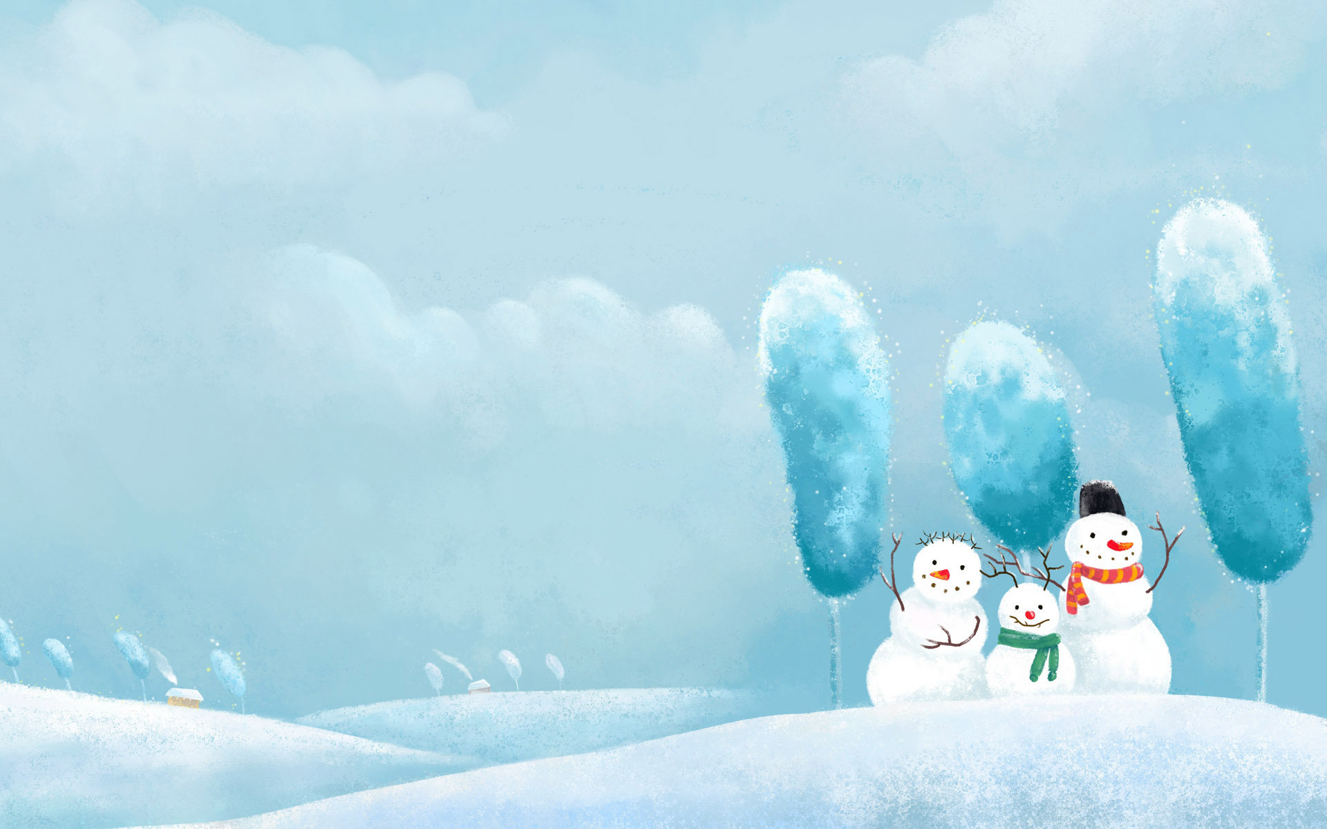 Artistic Snowman HD Wallpaper | Background Image