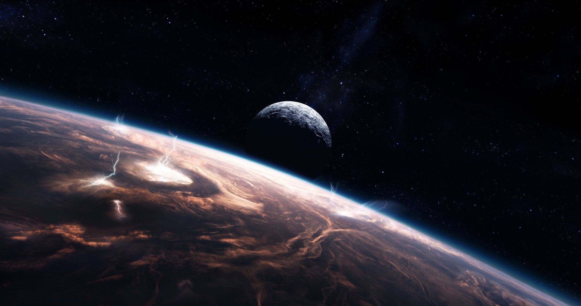 Download Sci Fi Planetscape HD Wallpaper