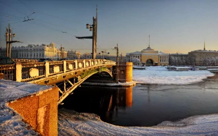 Saint Petersburg man made bridge HD Desktop Wallpaper | Background Image