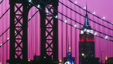 New York man made Manhattan Bridge HD Desktop Wallpaper | Background Image