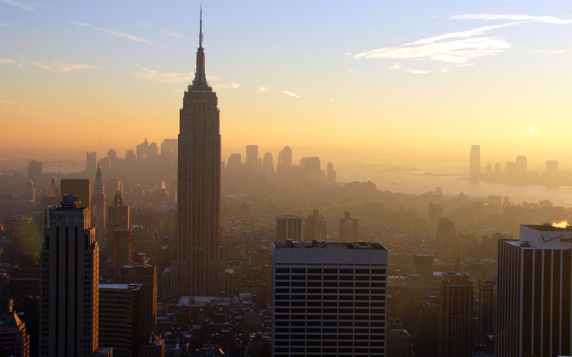 Download Manhattan New York Man Made Empire State Building HD Wallpaper