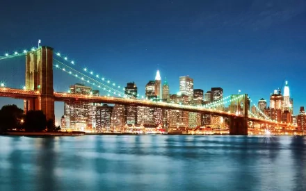 man made Brooklyn Bridge HD Desktop Wallpaper | Background Image