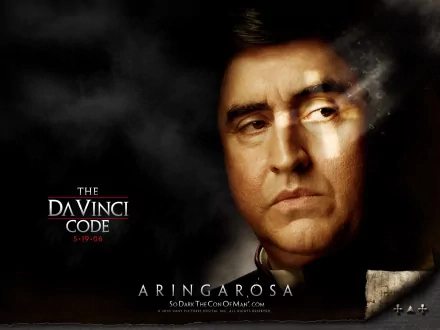 HD desktop wallpaper featuring Alfred Molina's character from The Da Vinci Code.