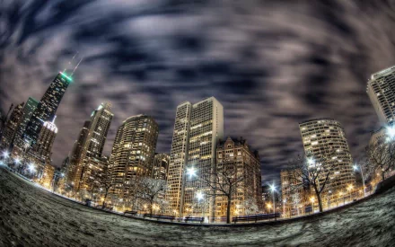 city photography fisheye HD Desktop Wallpaper | Background Image