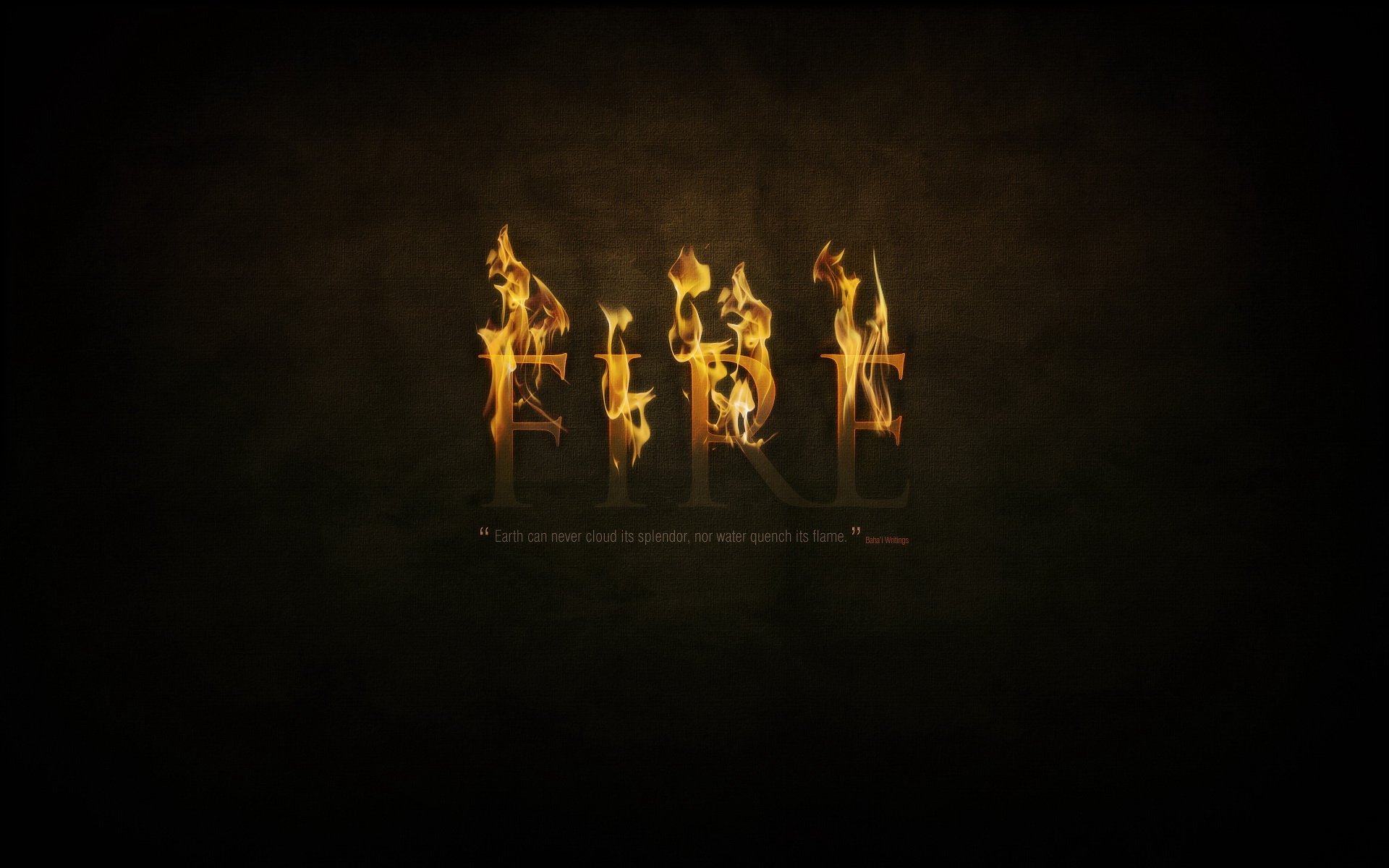 HD PC desktop wallpaper: fiery letters spell PRAY on a dark background with a small prayer quote — prayer, miscellaneous quote-themed design.