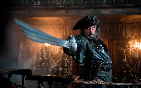 Blackbeard (Pirates of the Caribbean) Ian McShane pirate movie Pirates of the Caribbean: On Stranger Tides HD Desktop Wallpaper | Background Image