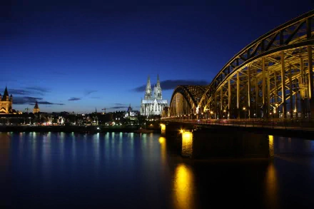 Hohenzollern Bridge Germany Cologne man made bridge HD Desktop Wallpaper | Background Image