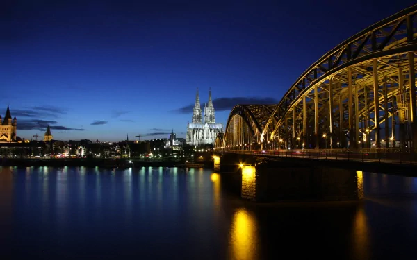 Hohenzollern Bridge Germany Cologne man made bridge HD Desktop Wallpaper | Background Image