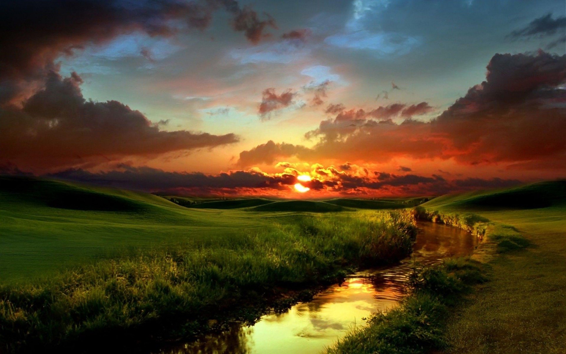 Download Nature Sunset HD Wallpaper