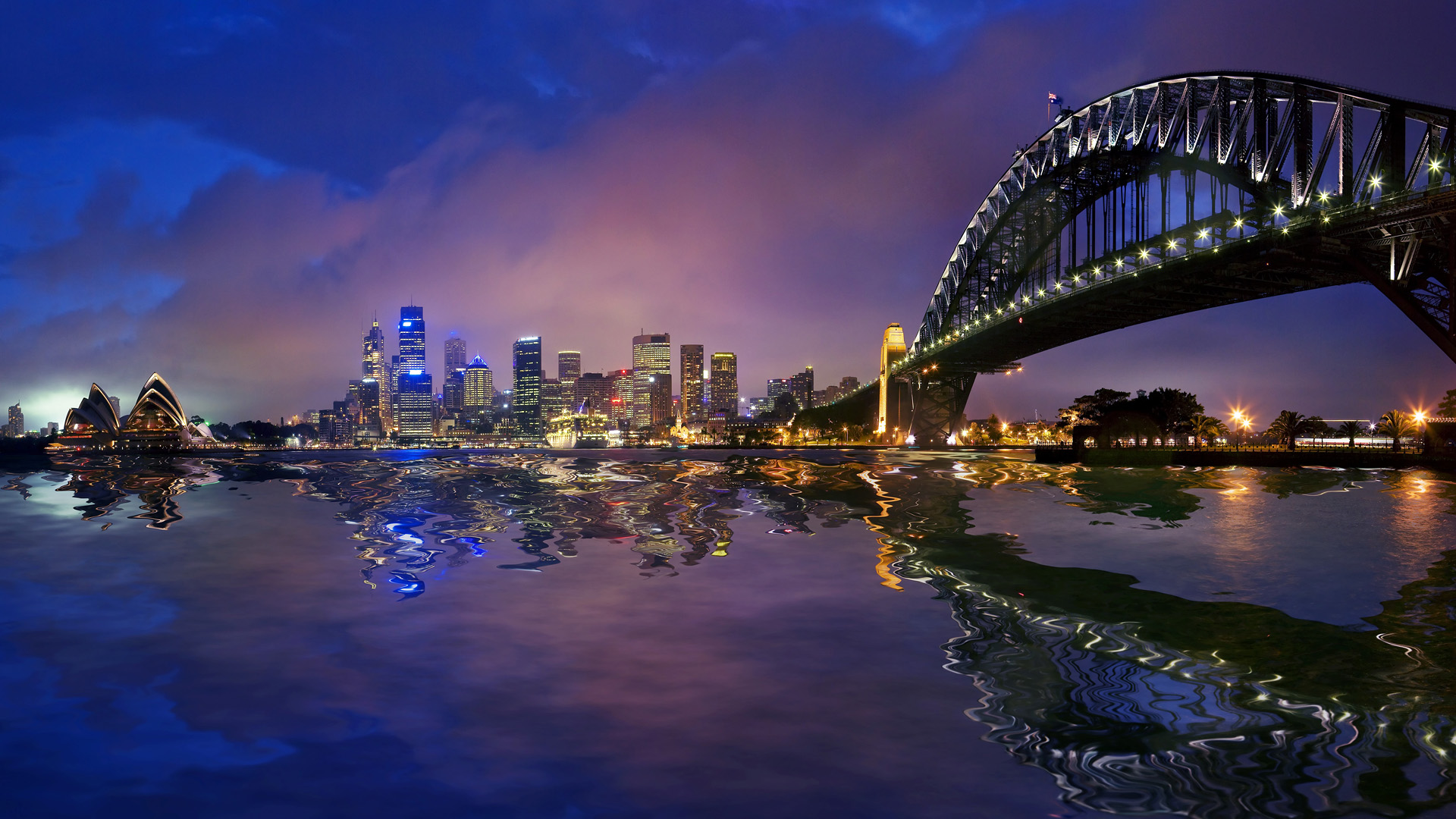 Sydney Harbour Bridge At Night