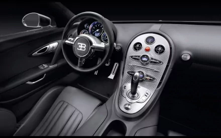  Black Bugatti Veyron EB Interior