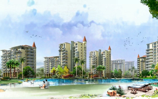 artistic apartment complex HD Desktop Wallpaper | Background Image