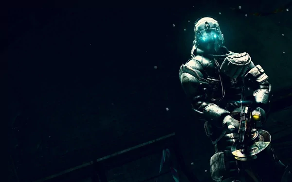 A striking HD wallpaper from the video game Dead Space 3, featuring a focused character in a dark environment, embodying the game's intense atmosphere and sci-fi aesthetics.