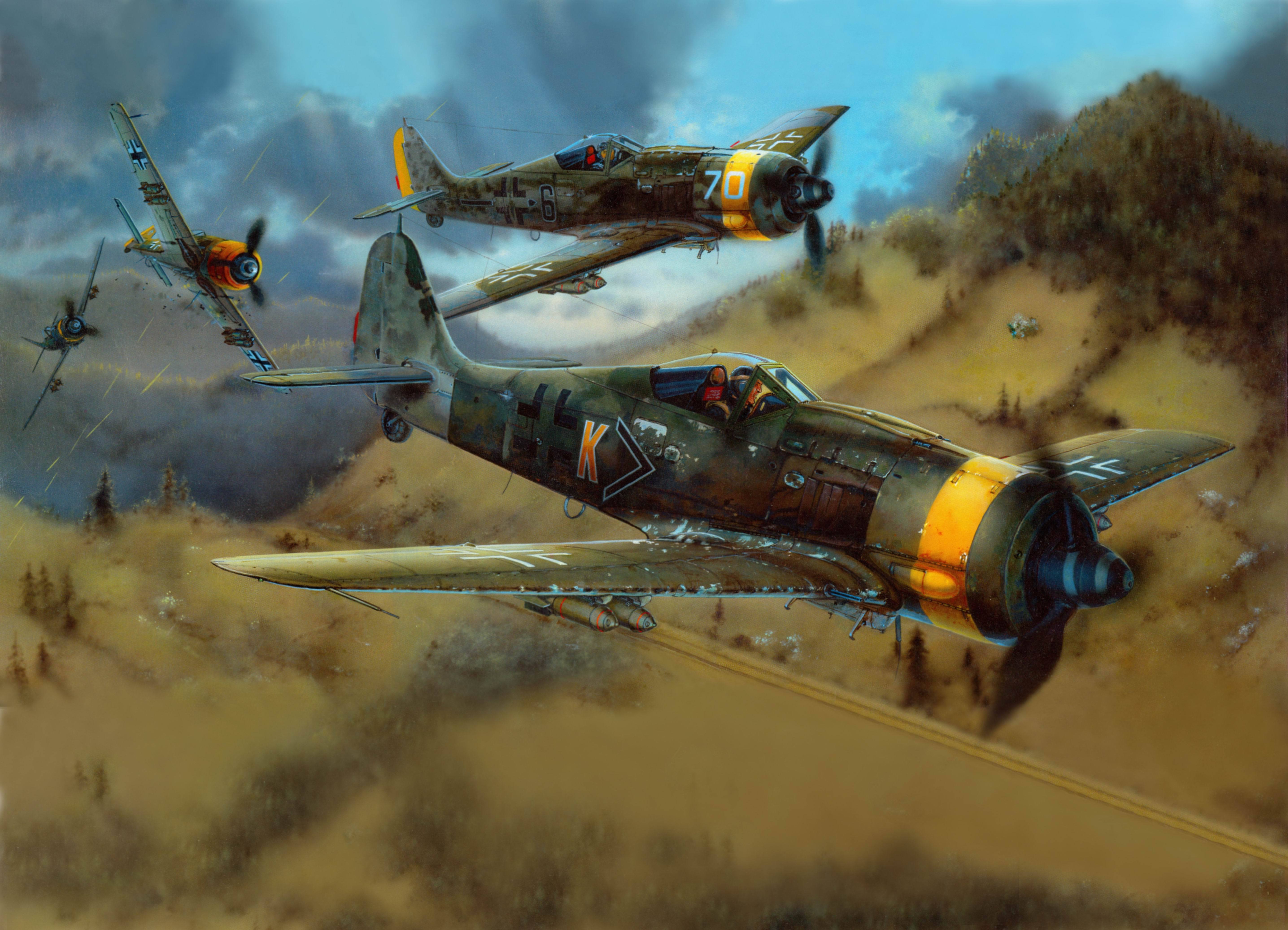 Military Focke-Wulf Fw 190 HD Wallpaper | Background Image