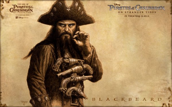 Movie Pirates of the Caribbean: On Stranger Tides Pirates Of The Caribbean Pirate Ian McShane Blackbeard HD Wallpaper | Background Image