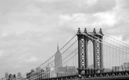 man made Manhattan Bridge HD Desktop Wallpaper | Background Image