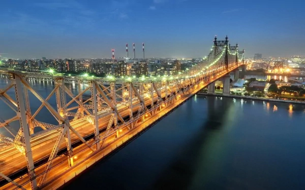 New York man made Queensboro Bridge HD Desktop Wallpaper | Background Image