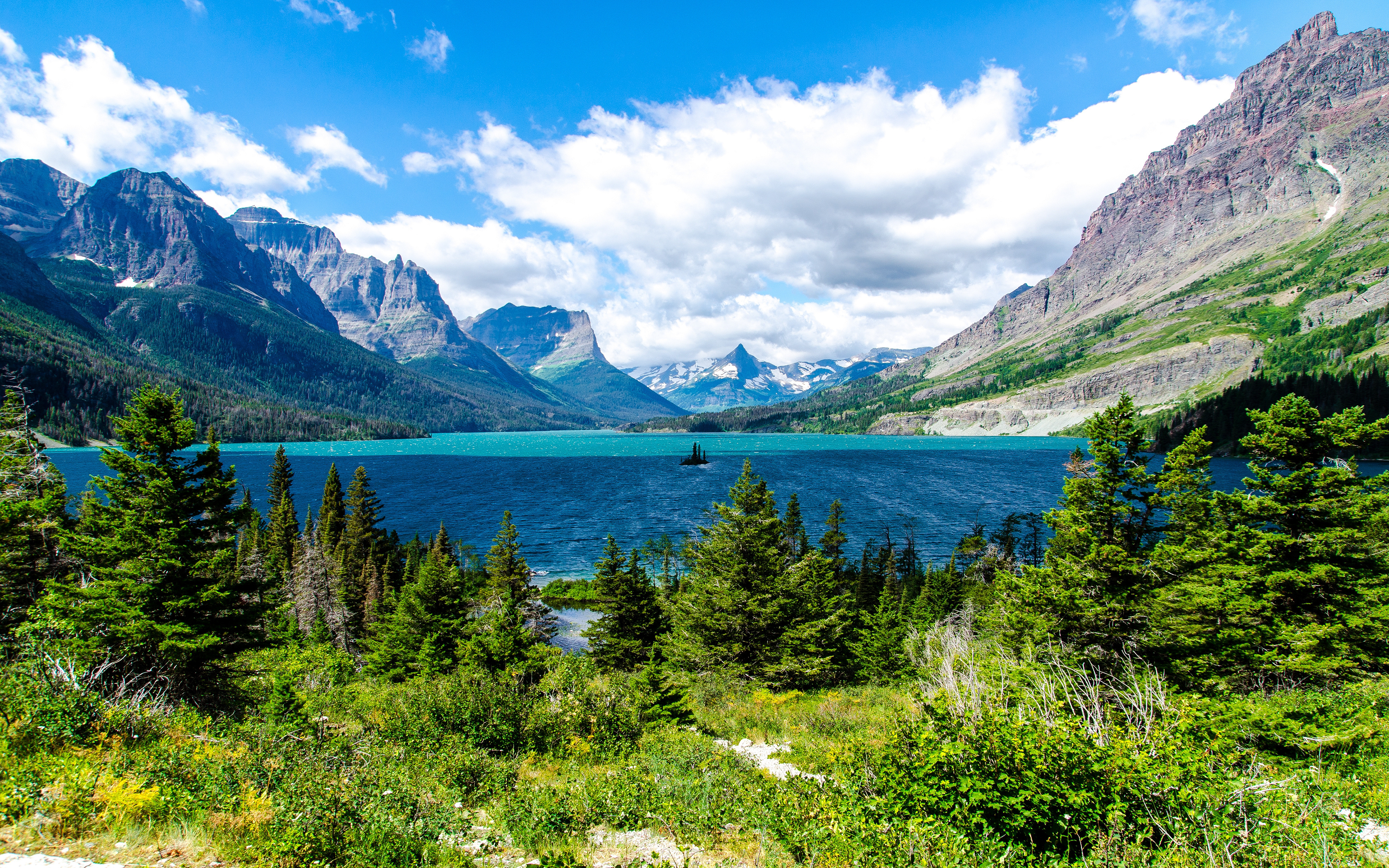 Saint Mary Lake At Glacier National Park 4K Ultra HD Wallpaper