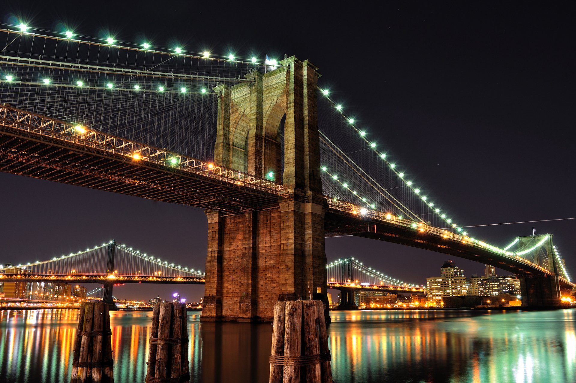 Download Man Made Brooklyn Bridge HD Wallpaper