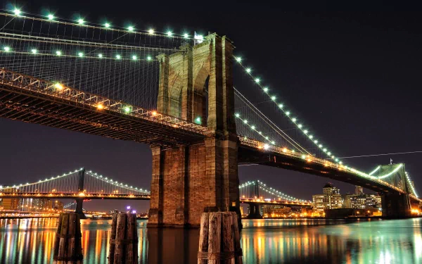 man made Brooklyn Bridge HD Desktop Wallpaper | Background Image